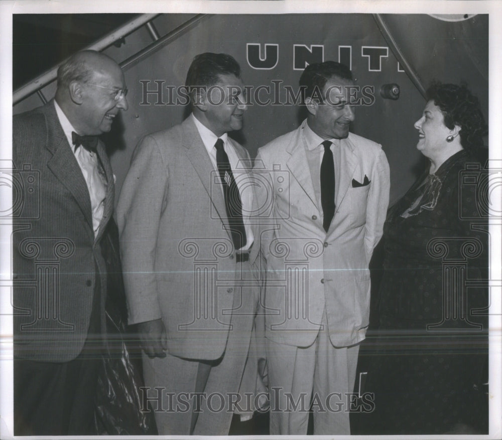 1955 Press Photo Marc Connelly Lemon Saks Victor Borge- RSA33201- Historic Images