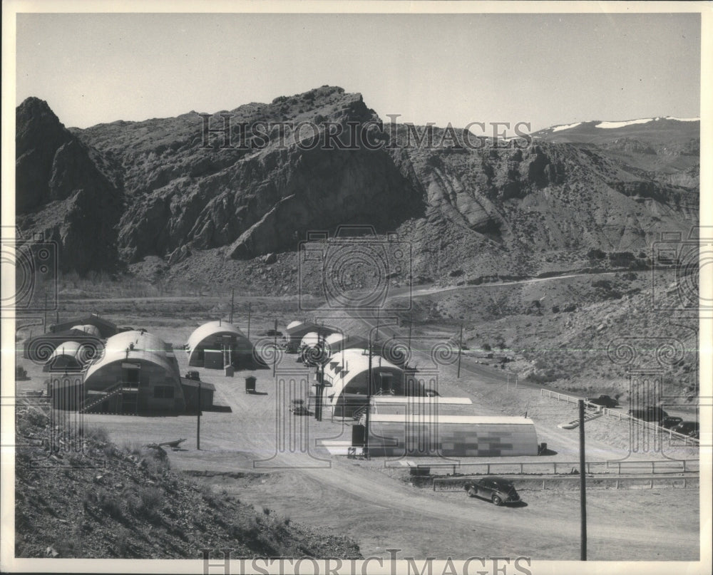 1948 Press Photo Exterior View of the Boysen Dam- RSA34411- Historic Images