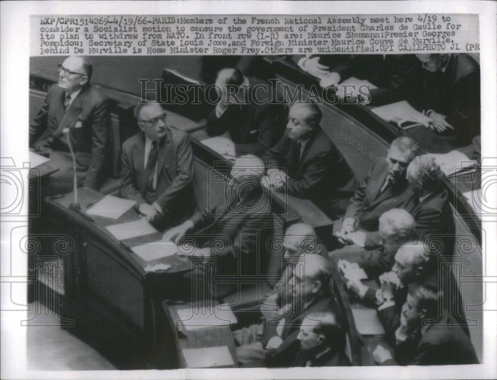 1966 Press Photo France Paris Charles De Gaulle Nato Ce- RSA34585- Historic Images