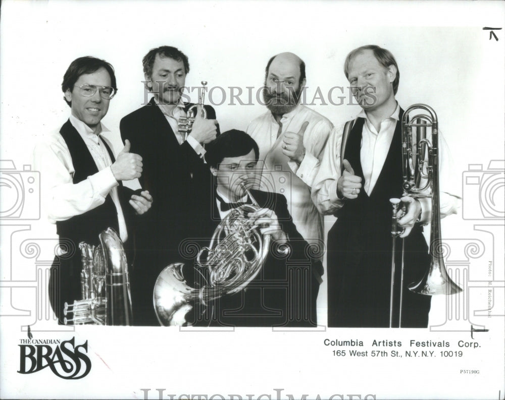 1987 Press Photo Canadian Brass Quintet Dr. Charles Dae- Historic Images