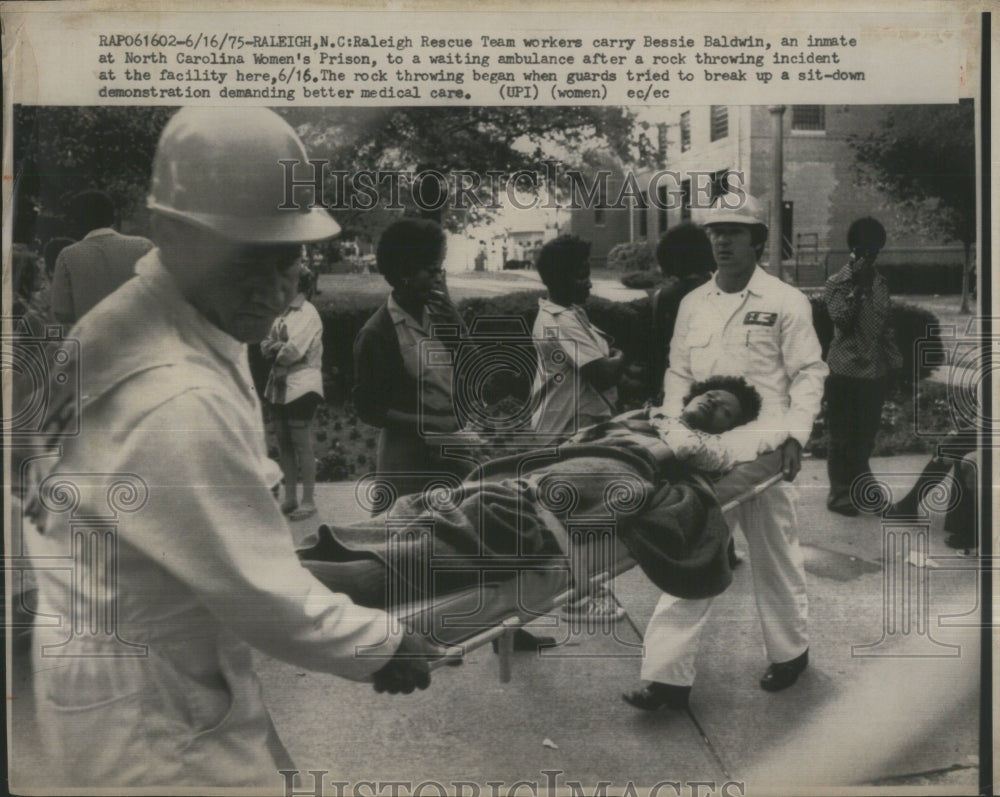 1975 Press Photo Bessie Baldwin Inmate North Carolina W- Historic Images