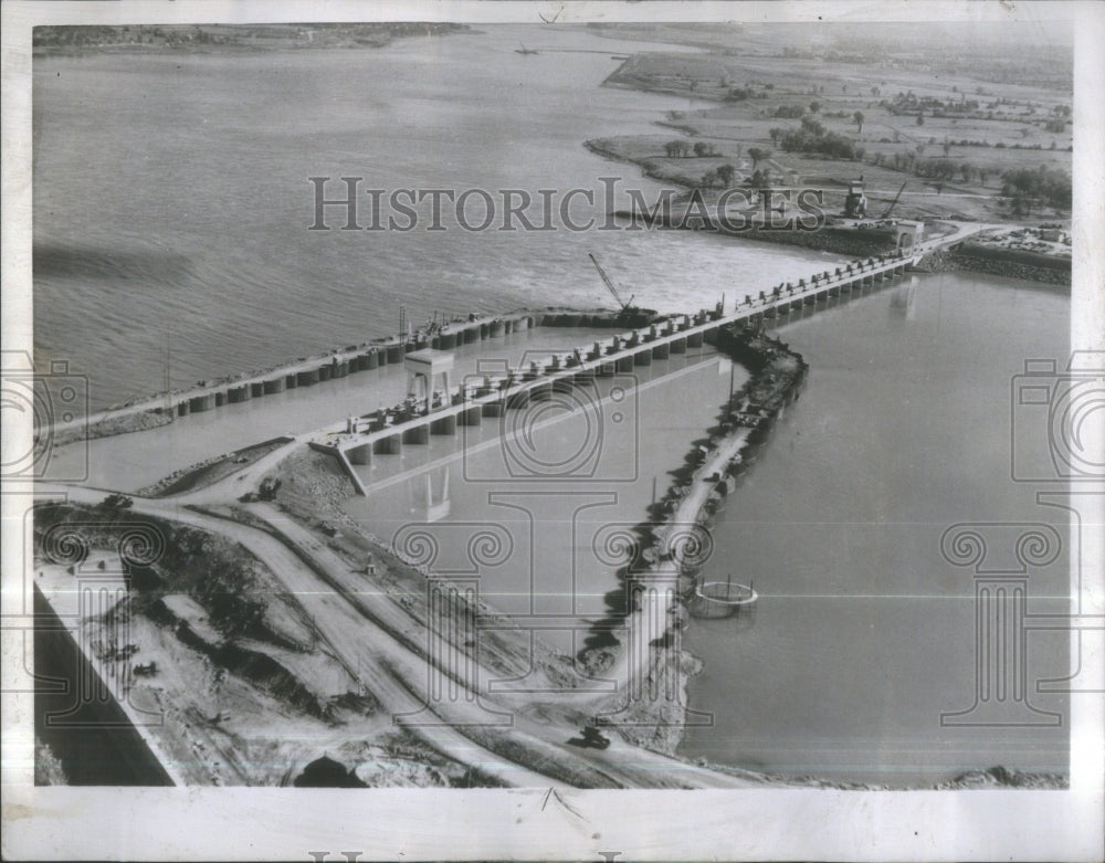 1957 Press Photo Iroquois Dam Nears Completion- RSA37217- Historic Images