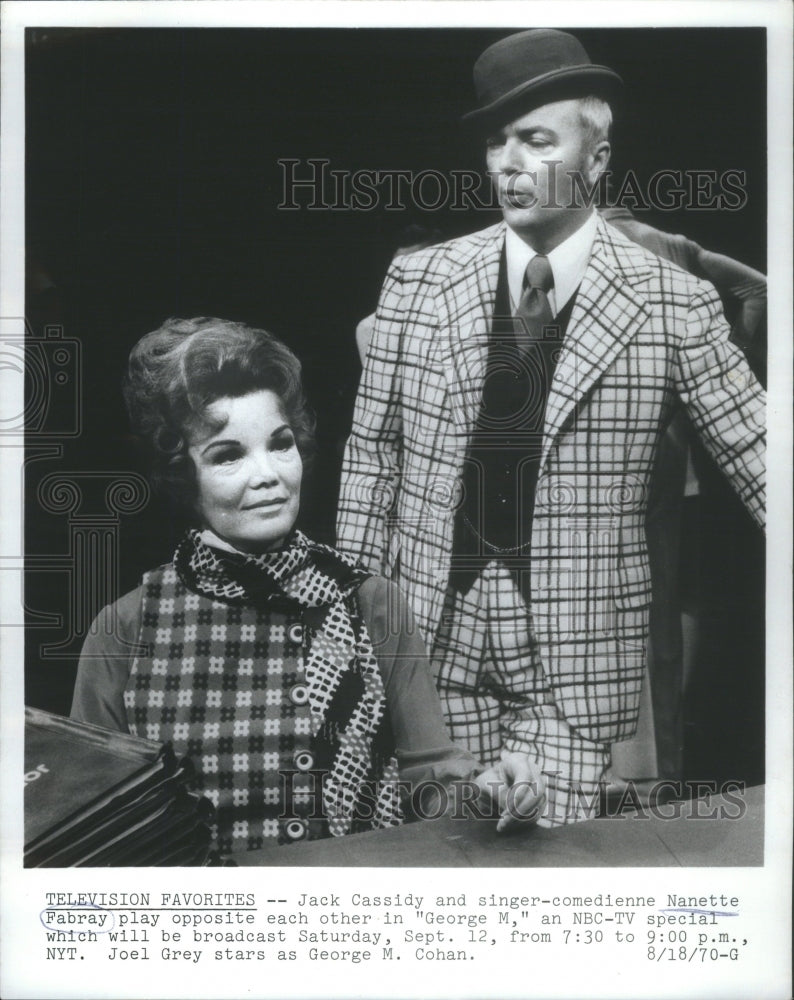 1970 Press Photo Jack Cassidy/Nanette Fabray/Actor- RSA41985- Historic Images