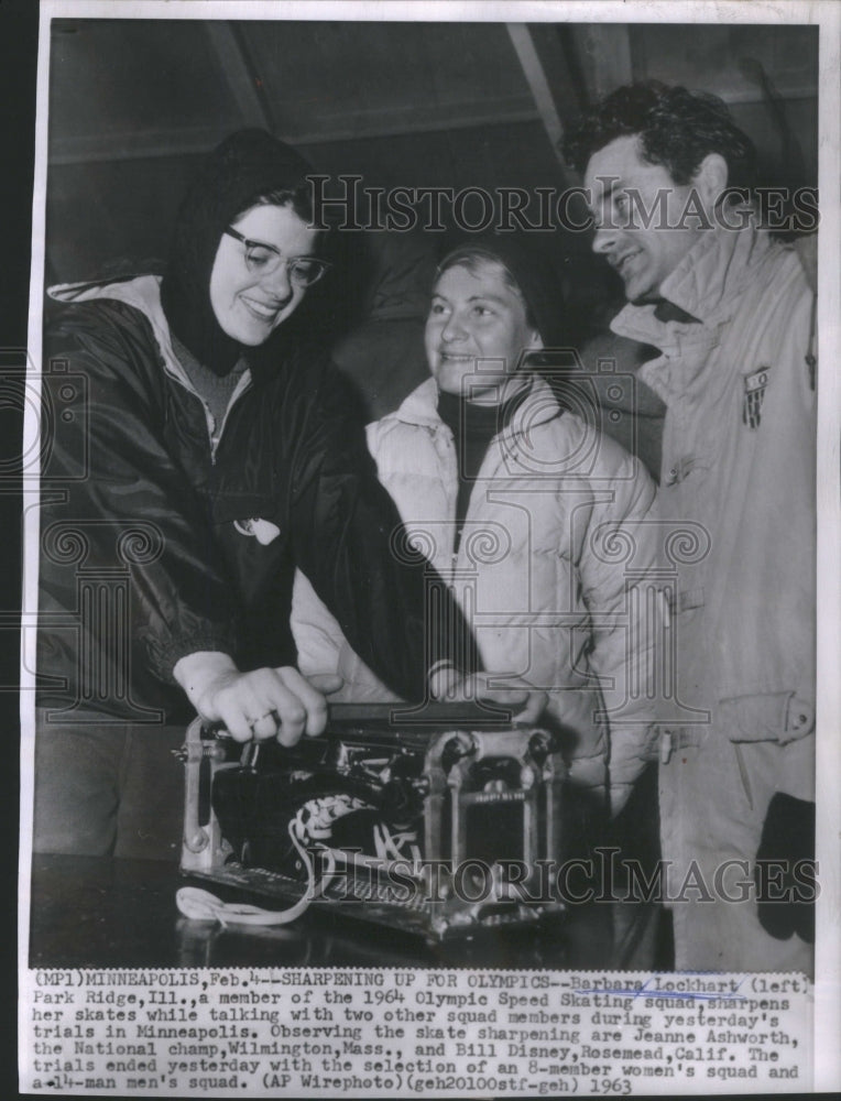1963 Press Photo Barbara Lockhart Member of 1964 Olympi- RSA42217- Historic Images