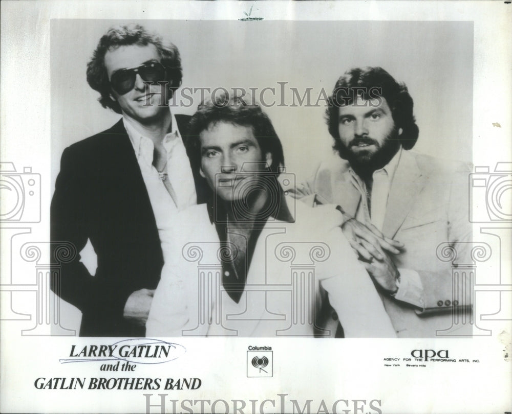 1981 Press Photo Larry Gatlin Brothers Band Musicians- Historic Images
