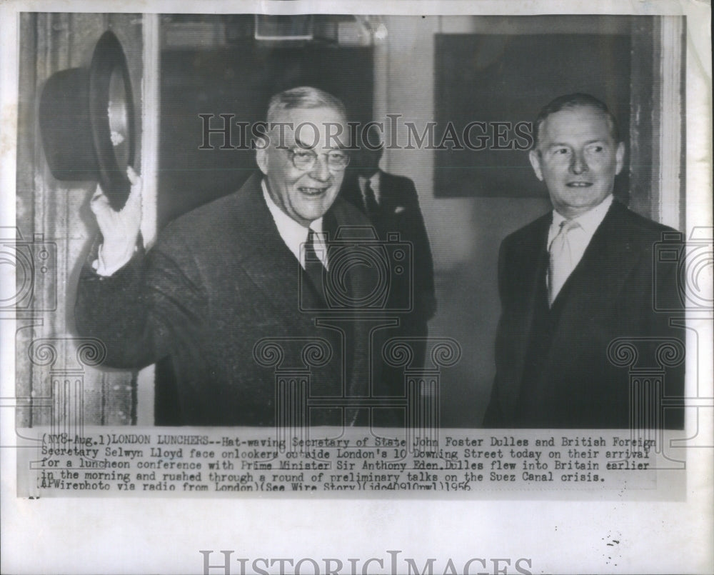 1956 Press Photo John Foster Dulles, Selwyn Lloyd & Sir- RSA45691- Historic Images