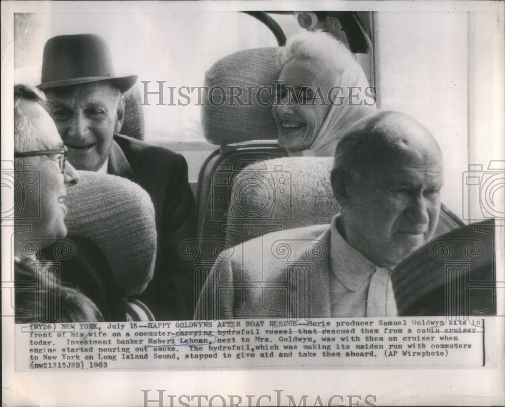 1963 Press Photo Movie Producer Samuel Goldwyn Robert - Historic Images