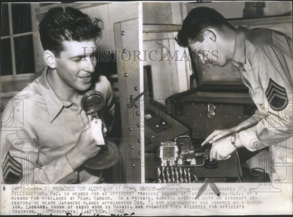 1942 Press Photo Sergeant Joseph Lockard Promotion Offi- RSA50473- Historic Images