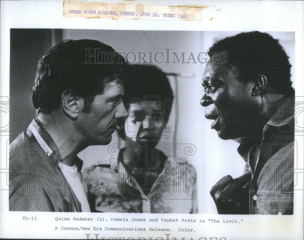 Press Photo Quinn Redeker Pamela Jones Yaphet Kotto Lim- RSA51121- Historic Images