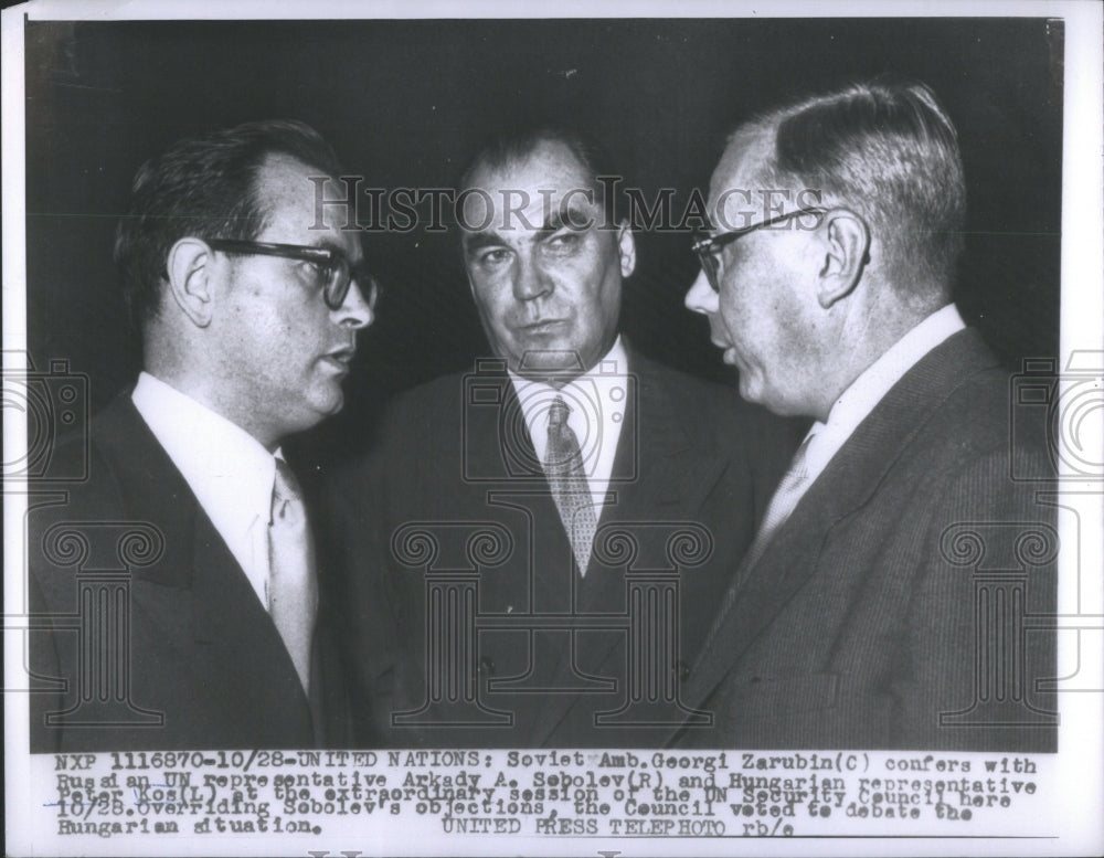 1936 Press Photo Geogi Zarubin Arkady Sobolev and Pete- RSA51233- Historic Images