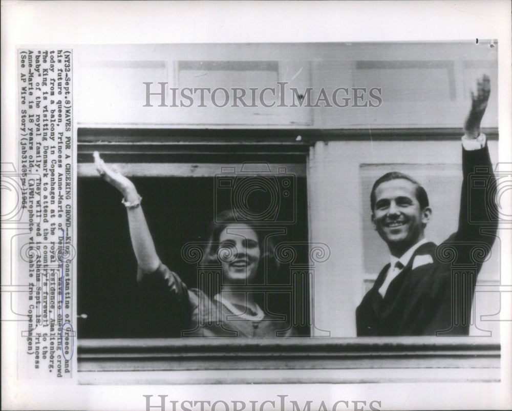 1964 Press Photo Greece Princess Anne Marie Denmark roy- RSA51877- Historic Images