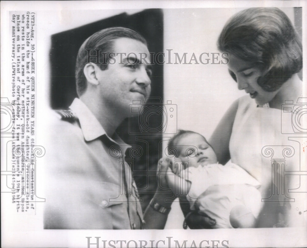 1965 Press Photo King Constantine Family- RSA51921- Historic Images