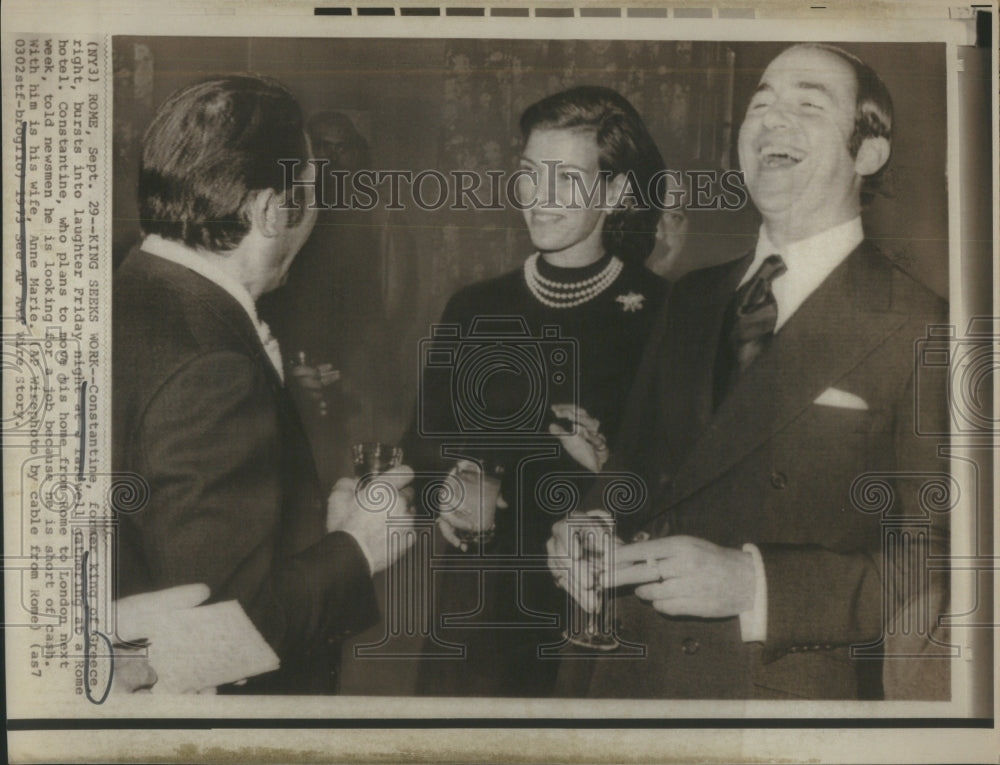1973 Press Photo Constantine Former King Greece Anne- RSA52057