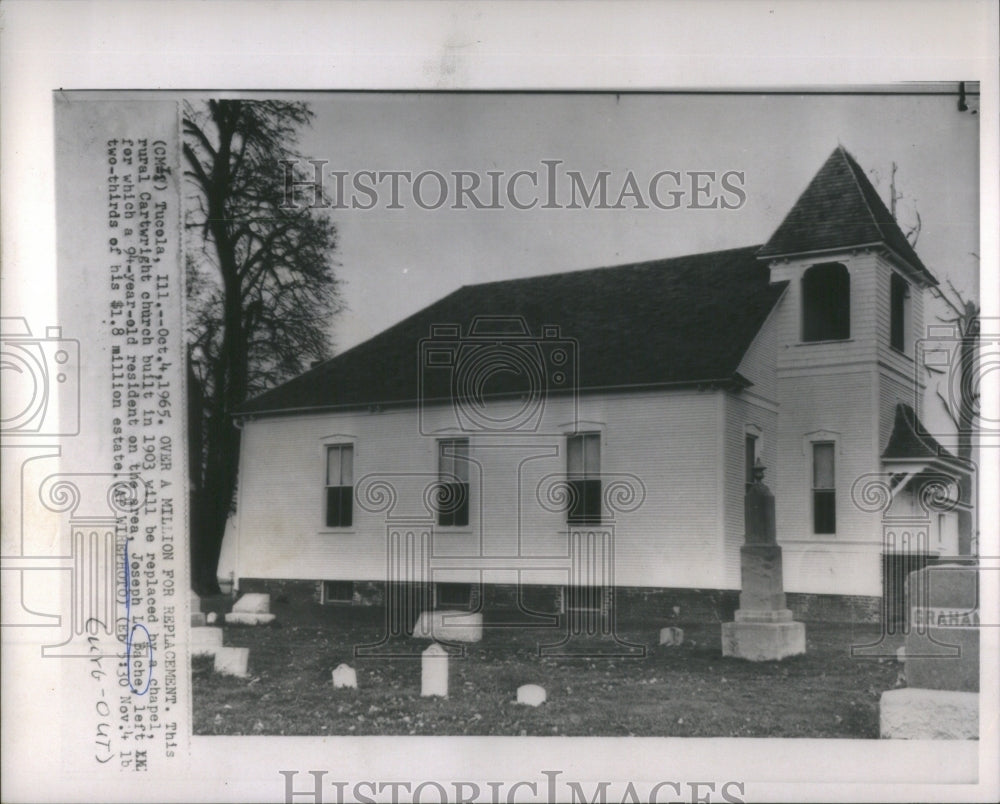 1965 Press Photo Cartwright Church To Be Replaced- RSA53107- Historic Images