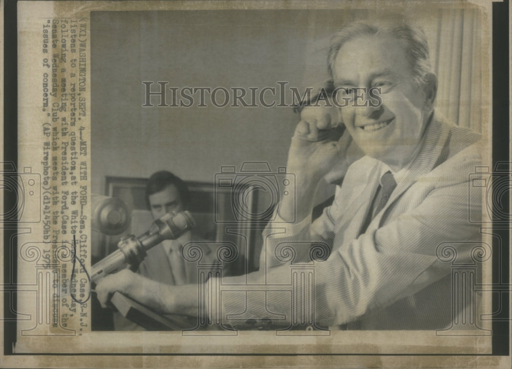 1975 Press Photo Senator Clifford Case Politician- Historic Images