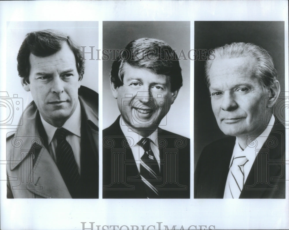 Press Photo Peter Jennings Ted Koppel David Brinkley - Historic Images