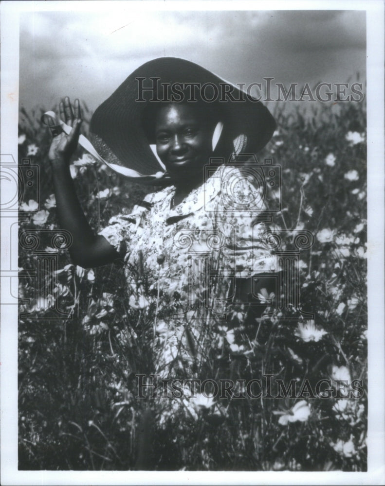 1985 Press Photo Whoopi Goldberg Actress Comedian - Historic Images