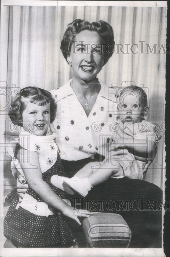 1953 Press Photo Bonita Granville Film Actress Family- RSA55689- Historic Images