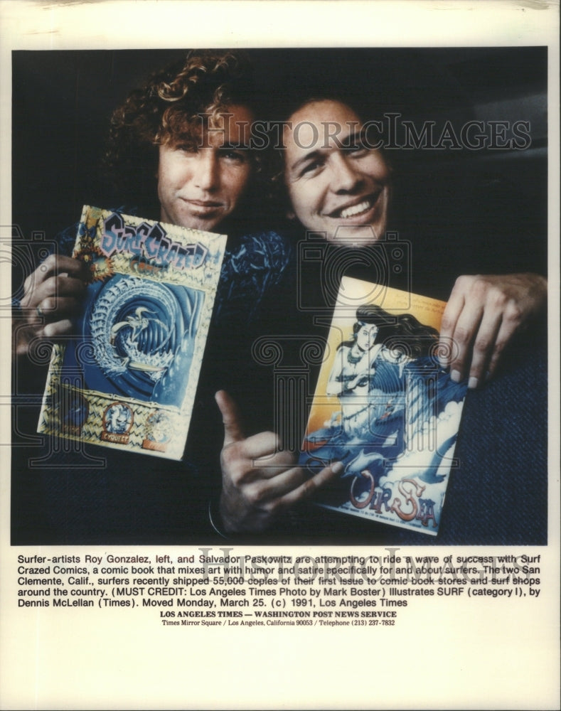 Surfer - Artists Roy Gonzalez & Salvador Paskowitz.- Historic Images