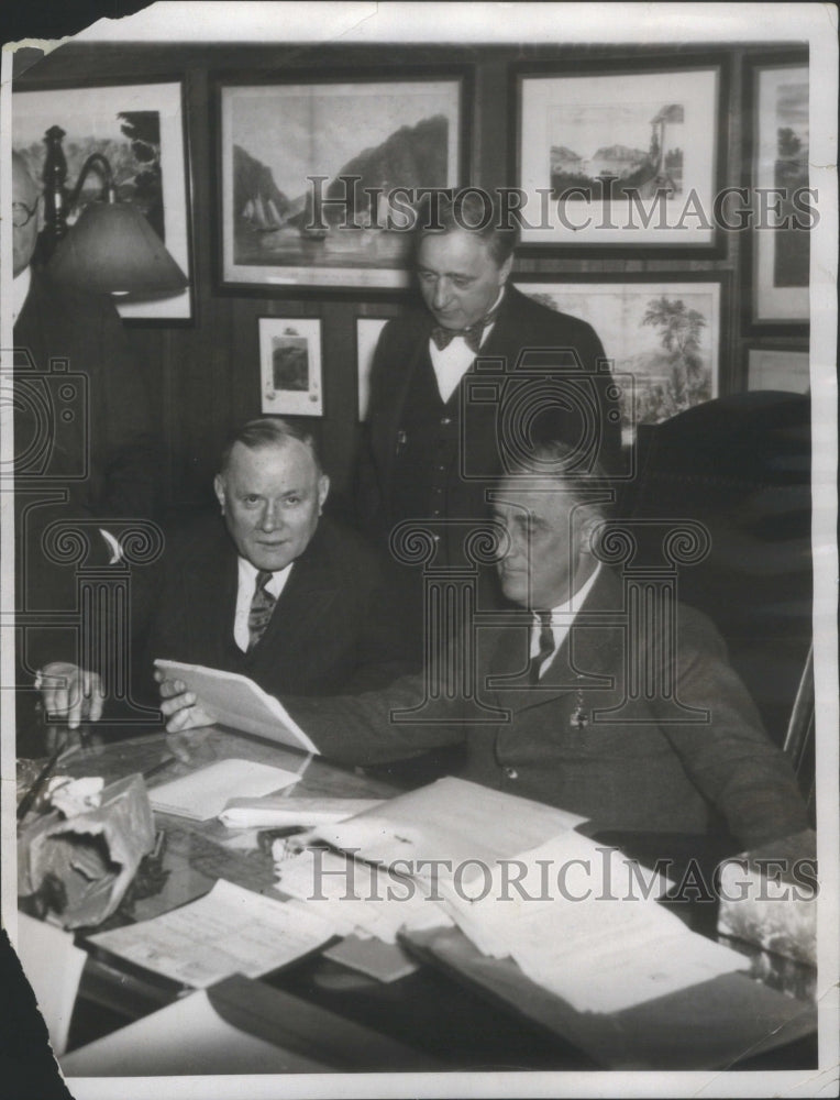 1932 Press Photo William Green Franklin Roosevelt- RSA55881- Historic Images