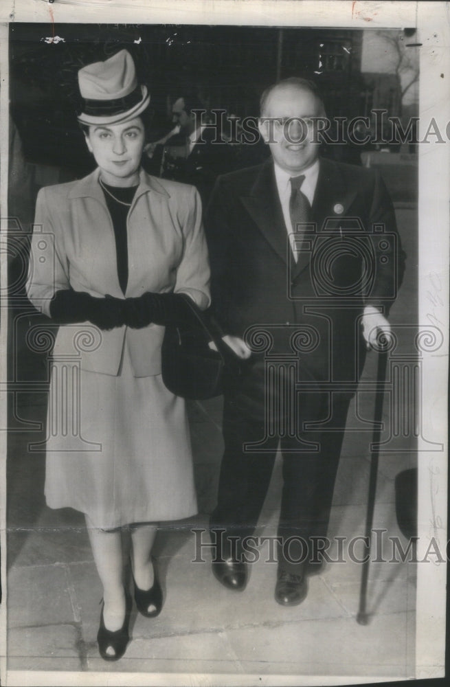 1946 Press Photo Oscar Lange New York Poland Ambassador- Historic Images