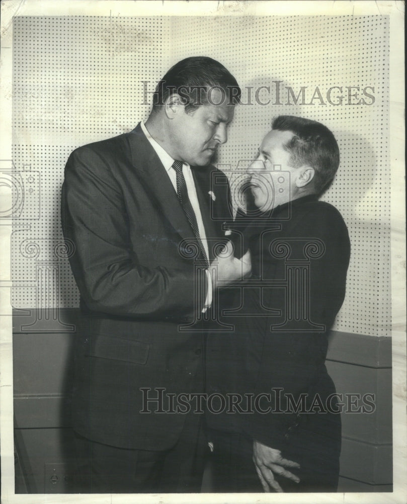 1957 Press Photo Jack Carson George Gobel Jack Carson- RSA56561- Historic Images