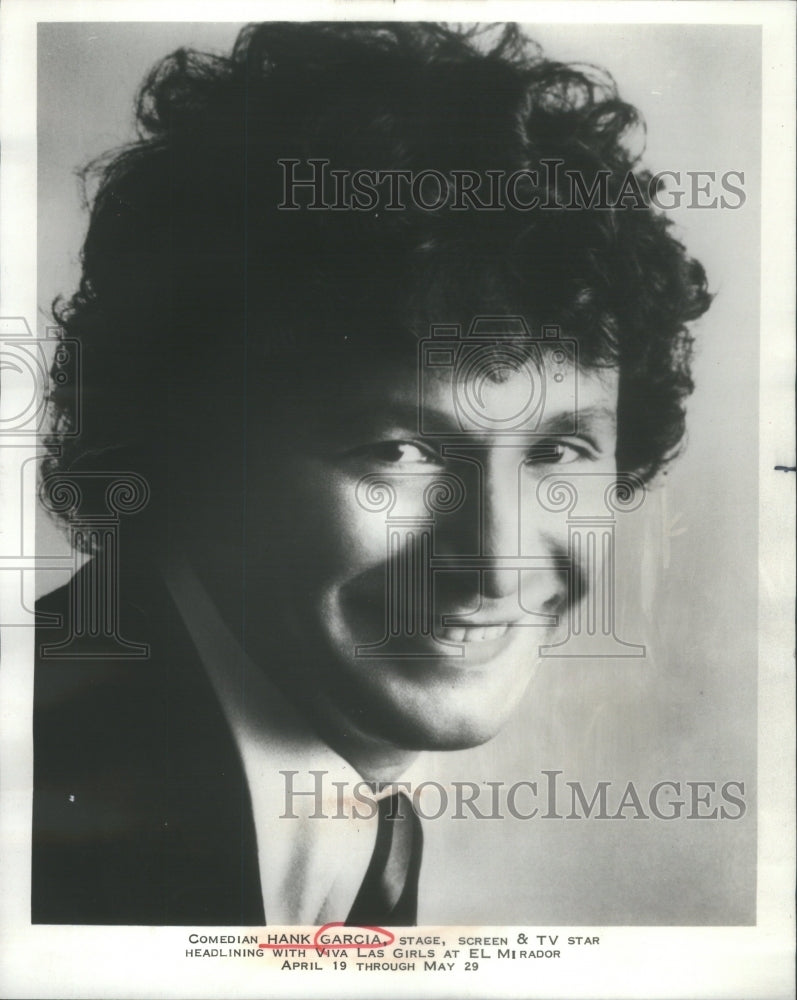 1976 Press Photo Comedian Hank Garcia stage TV star- RSA56887- Historic Images