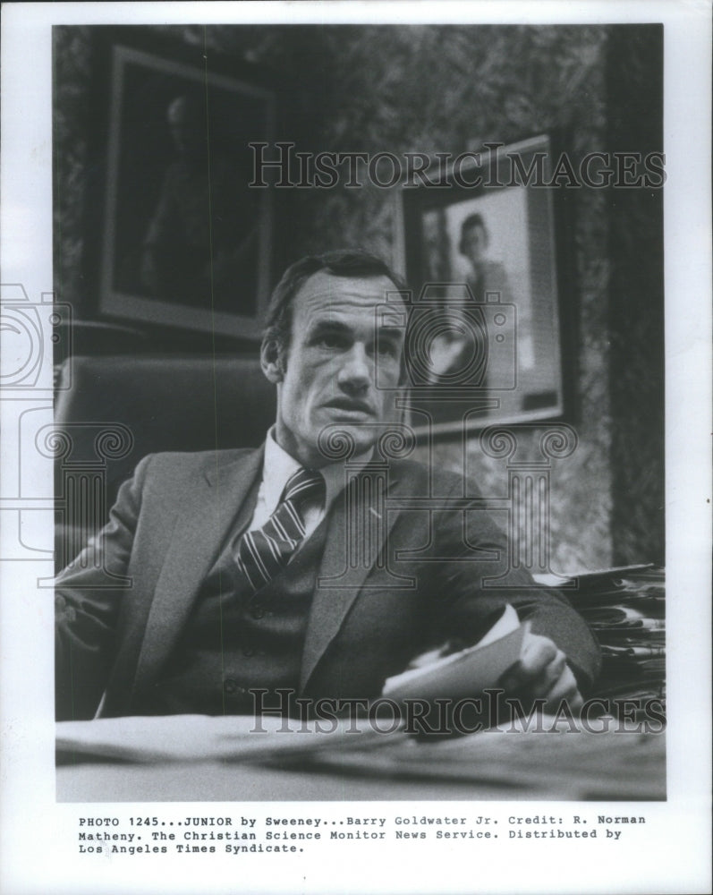 1982 Press Photo Barry Goldwater Jr Office- RSA58049- Historic Images