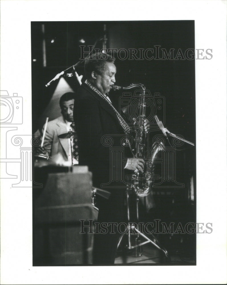1985 Press Photo Von Freeman Saxophone Musician- RSA58567- Historic Images