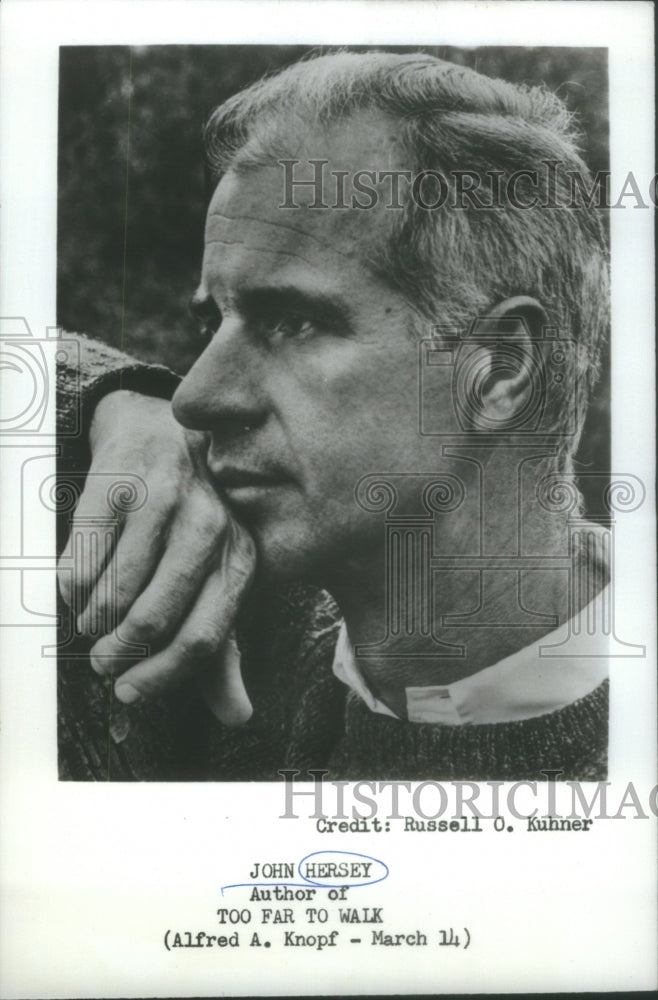 1966 Press Photo John Hersey/Author/Pulitzer Prize- RSA59629- Historic Images