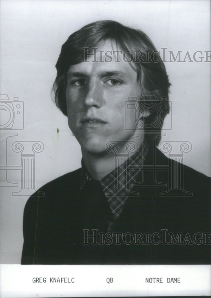 1980 Press Photo Greg Knafelc Notre Dame Football- RSA59697- Historic Images