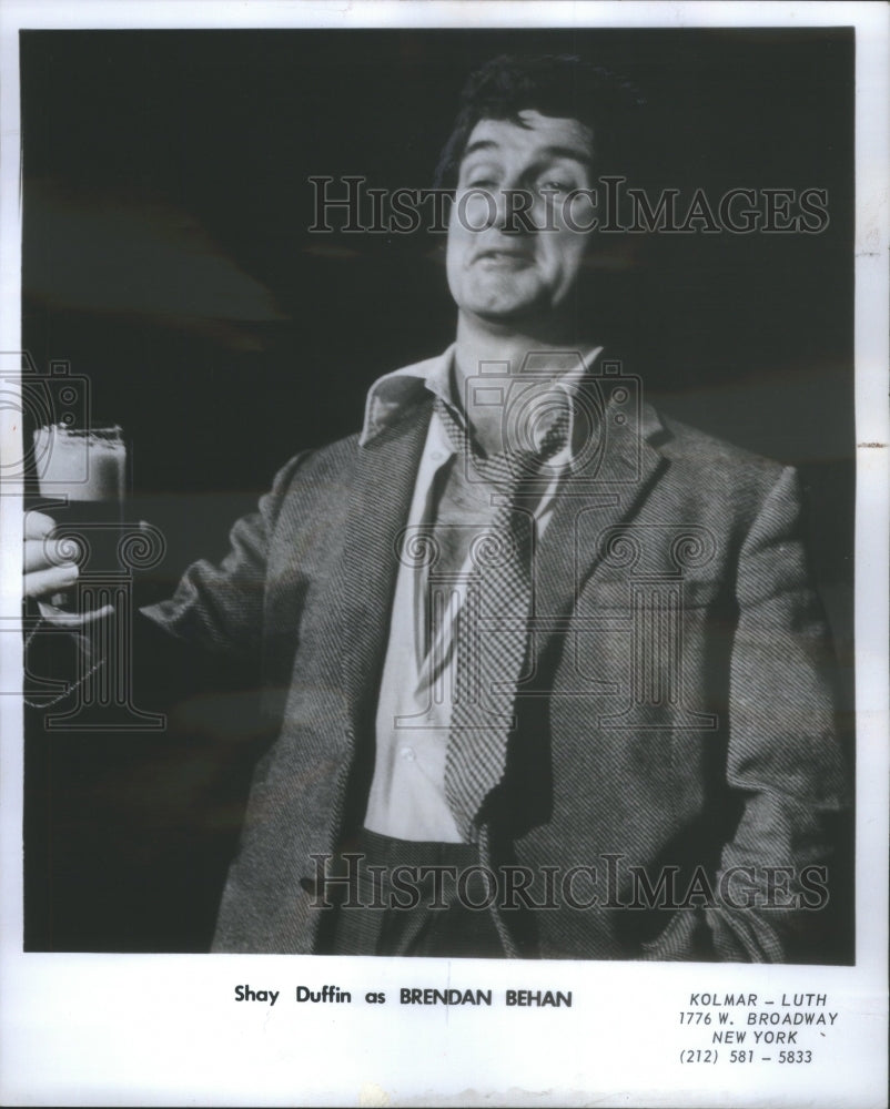 1975 Press Photo Shay Duffin Stage Actor Brendan Behan- RSA60041- Historic Images