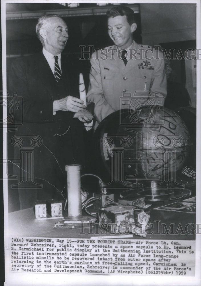 1959 Press Photo Leonard Carmichael Smithsonian Museum- RSA60253- Historic Images