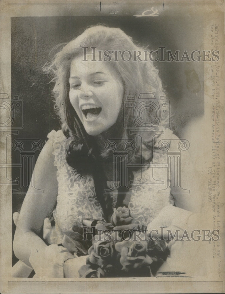 1968 Press Photo Melisa Belisb Pittsburgh Miss Teenage America Pageant- Historic Images
