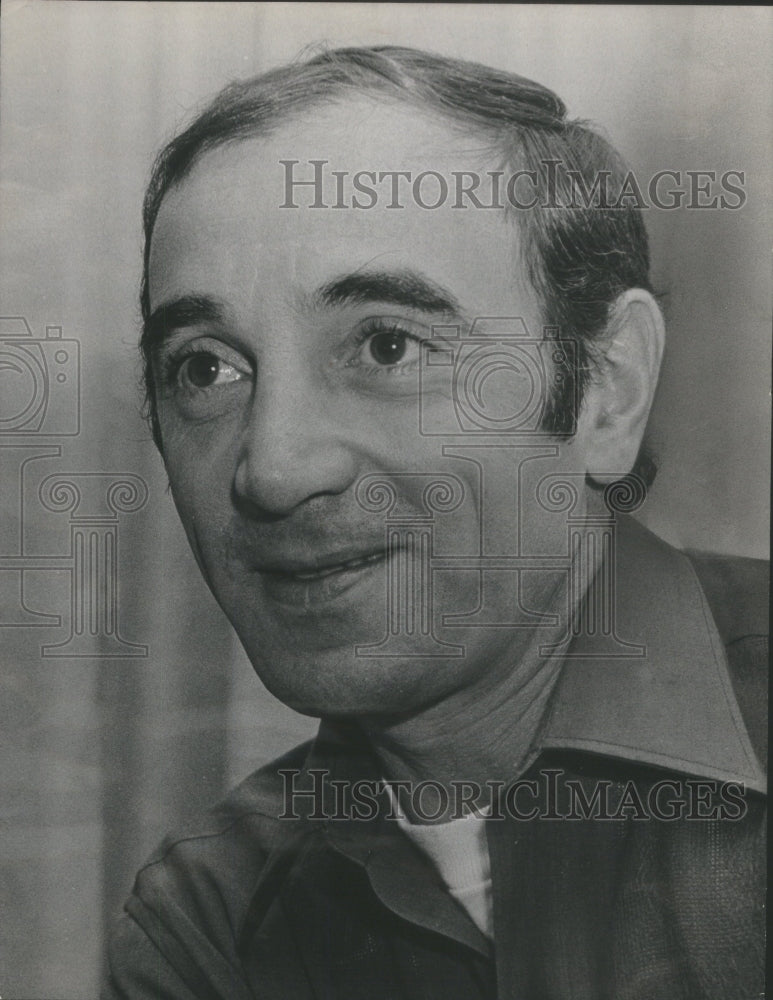 1966 Press Photo Charles Aznavour singer songwriter actor public activist Jockey- Historic Images