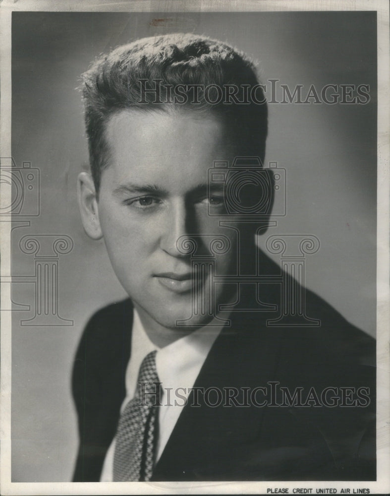 1950 Press Photo Bennett king United Chicago Hawail Office Hounolulu News Island- Historic Images