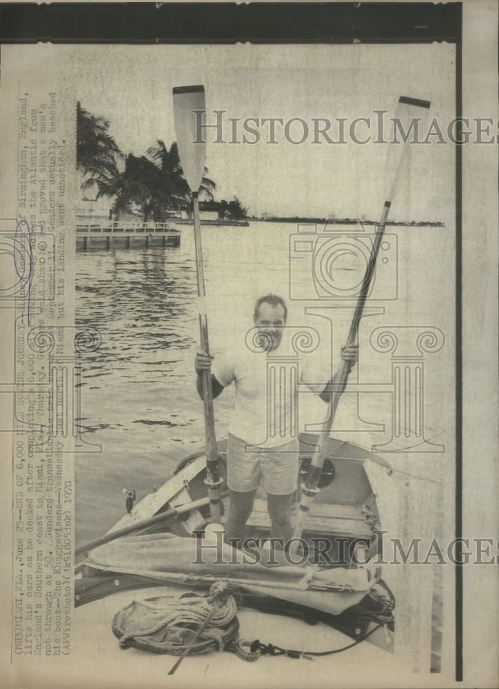 1970 Press Photo Sidney Gonders Rowing Champion Birmingham England- Historic Images