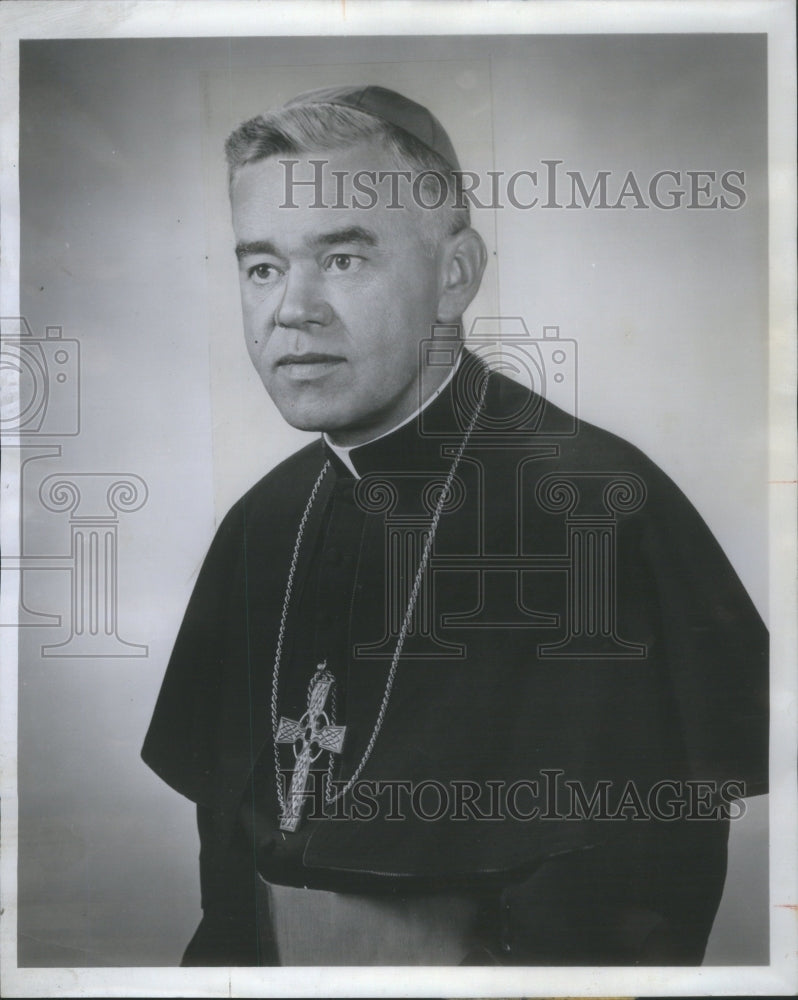 1971 Press Photo Nevin Hayes Pope Paul VI Axillary Bishop John Cardinals - Historic Images