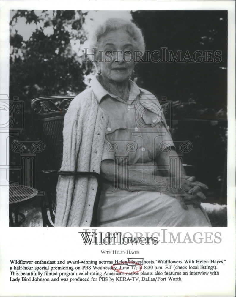 Actress Helen Hayes Hosts &quot;Wildflowers with Helen Hayes- RSA63643- Historic Images