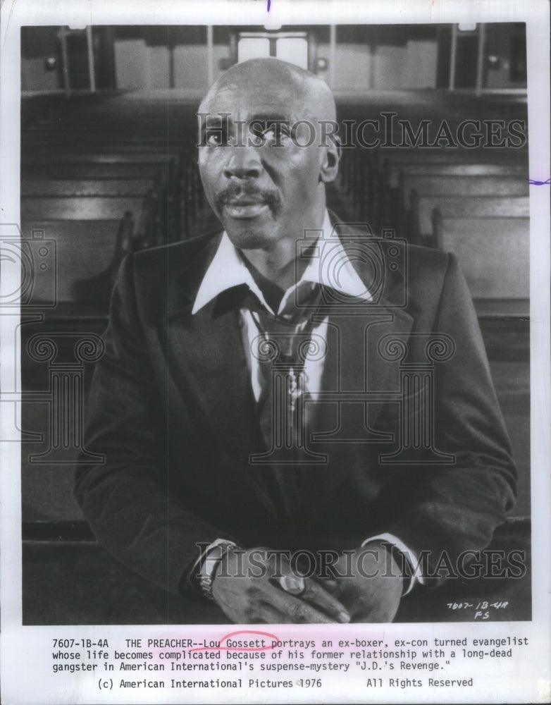 1976 Press Photo Lou Gossett portrays American International Mystery ...