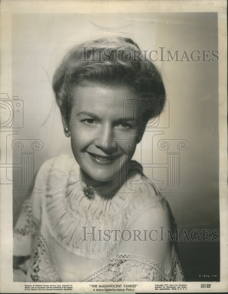 1961 Press Photo Ann Harding Magnificent Yankee Justice Oliver Wendell Holmes- Historic Images
