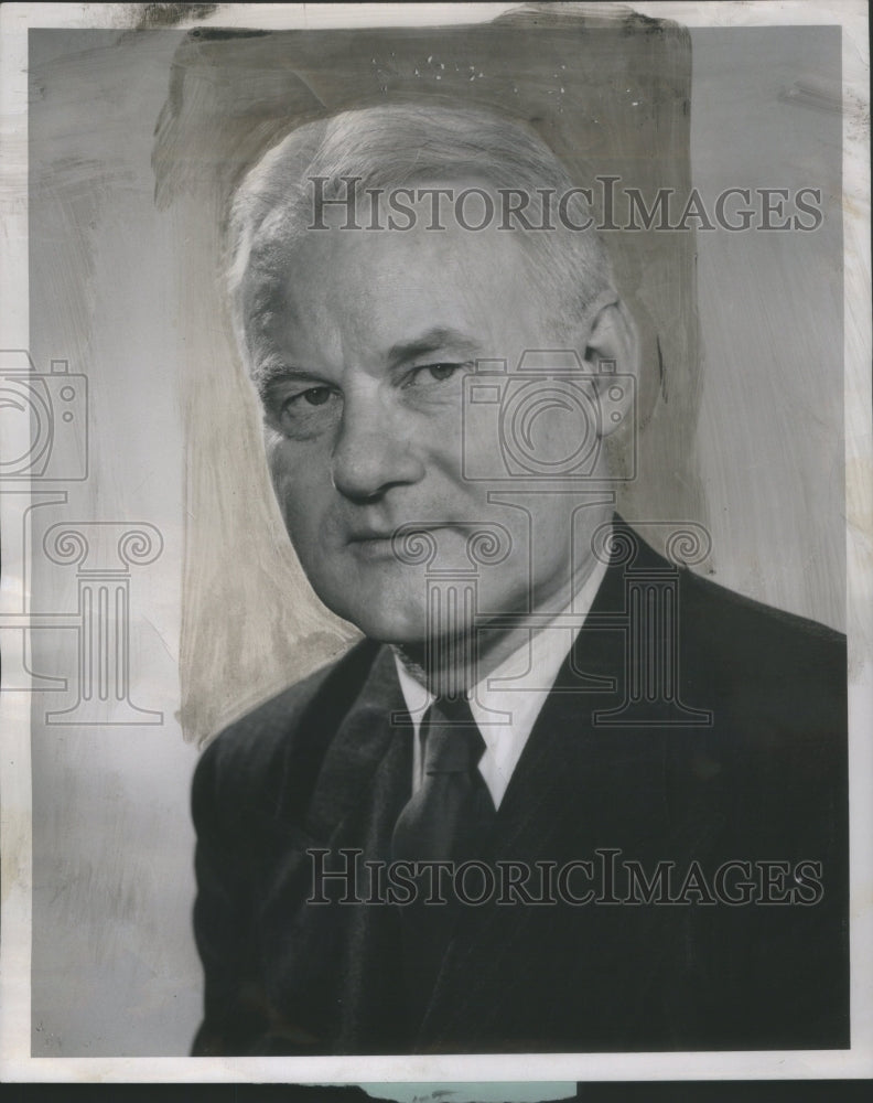 1958 Press Photo Brian J. Duley Financial Consultant And Navy League Leader- Historic Images