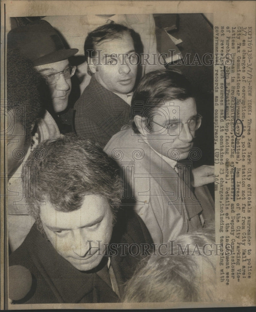 1973 Press Photo New York Norman Levy Buroau Ben Israel Tax Commissioner- Historic Images