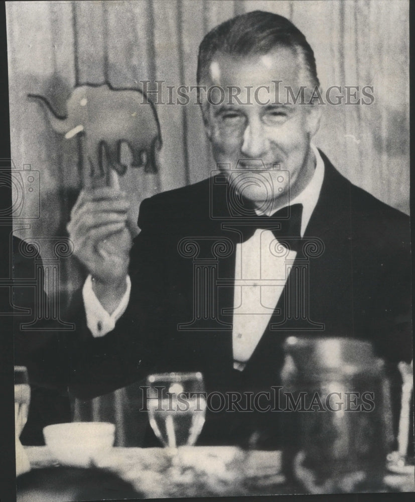 1973 Press Photo Spiro F. Agnew, Illinois United Republican Dinner- RSA68537- Historic Images
