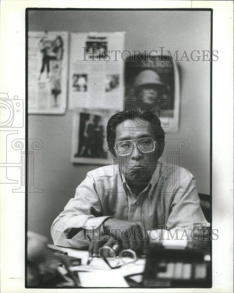 1981 Press Photo Hancock Choi Owner Sweatshop- RSA69739- Historic Images