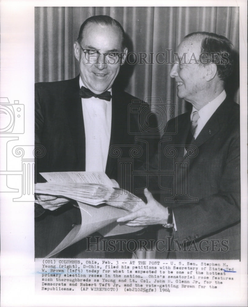 1964 Press Photo Secretary of State Ted W. Brown- RSA69987- Historic Images