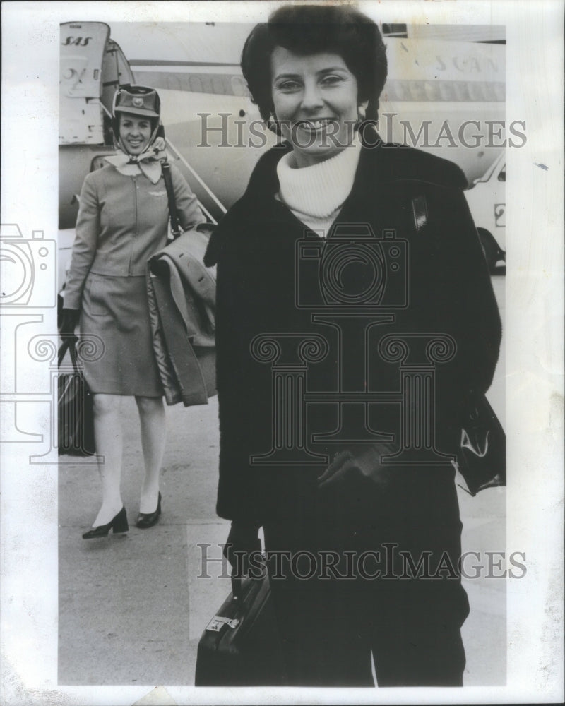 1973 Press Photo Wivica Ankarcrona Scandinavian Purser Fashion Model Sweden- Historic Images