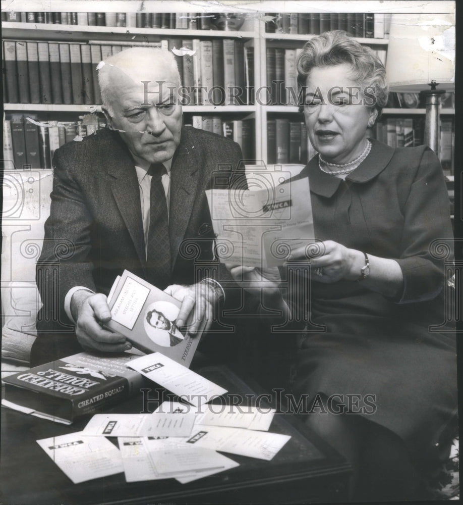1959 Press Photo Mr and Mrs Paul Angle Sarah Boyen has story- RSA70249- Historic Images