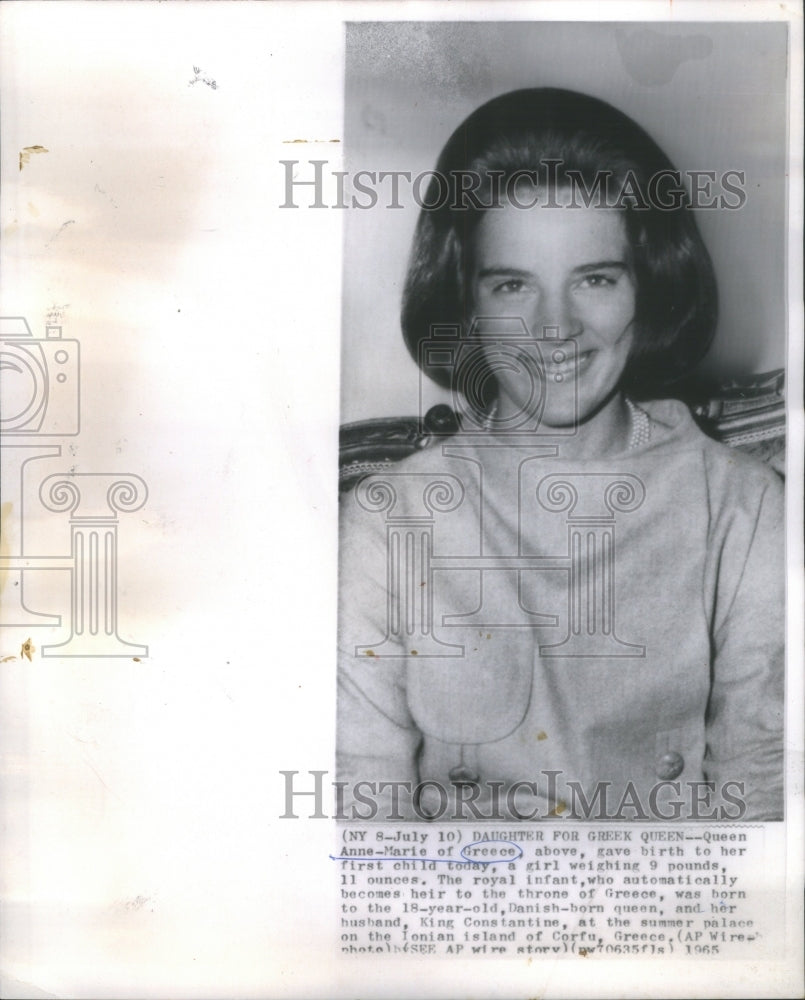 1967 Press Photo Queen Anne-Marie of Greece Birth to Her First Child- RSA70259- Historic Images