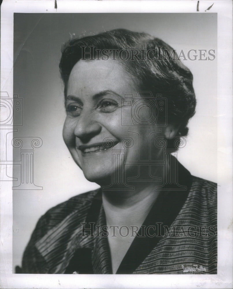 1955 Press Photo Madolyn C Aron President Jonnie Rubenstein Memorial Association- Historic Images